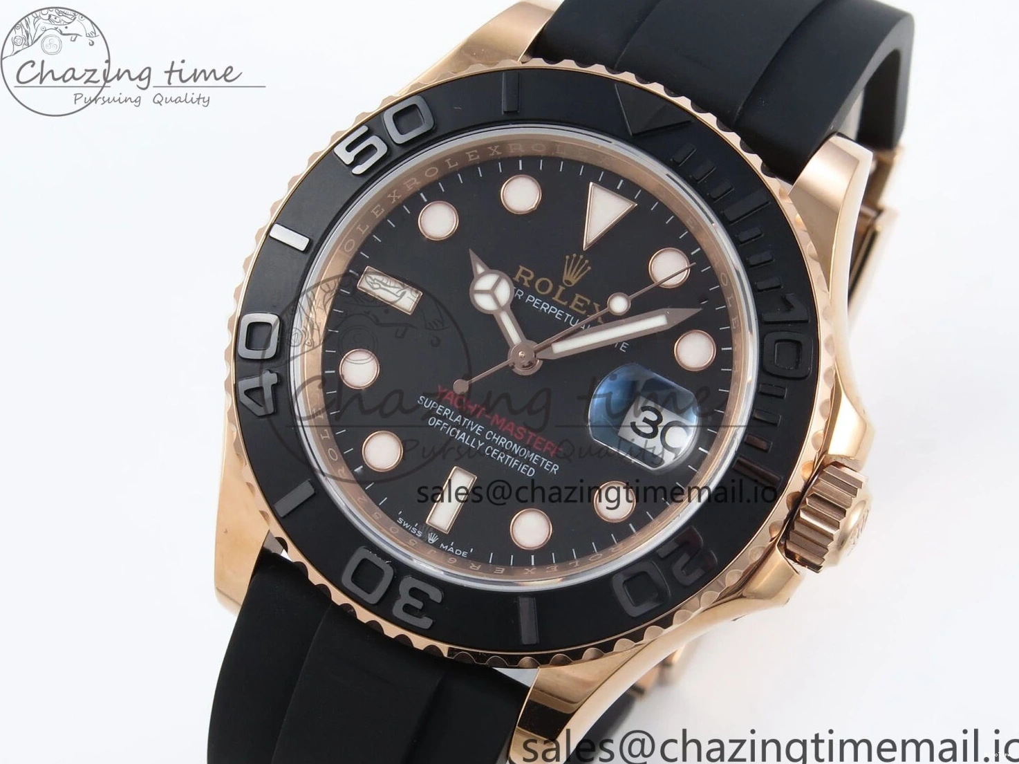 MiroTime 0303 Yacht-Master 40mm 126655 EWEF Best Edition Black Dial on Oysterflex Strap A Sophisticated 787